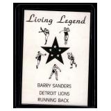 Barry Sanders Living Legend     # Detroit Lions Football Card