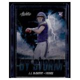 J.J. McCarthy RC  2024 Panini Absolute By Storm #BS-JMY Minnesota Vikings Football Card
