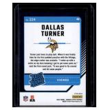 Dalla Turner Color Match RC  2024 Donruss Optic #224 Minnesota Vikings Football Card