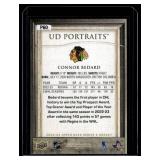 Connor Bedard Insert RC  2023 Upper Deck UD Portraits #P60 Chicago Blackhawks Hockey Card