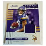 Justin Jefferson RC Relic 2020 Absolute Rookie Materials #13 Minnesota Vikings Football Card