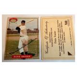 Duke Snider Auto 1994 Nabisco All-Star Legends With COA