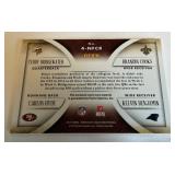 Quad Relic /99 2014 Immaculate Collection 4-NFCR Bridgewater, Hyde, Cooks, Benjamin Numbered 64/99