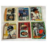 6 Card Vintage Football Rookies and Stars - Payton, Montane, Hampton, LT, OJ