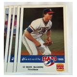 Mark McGwire Minor League Card Set 1986 Huntsville Stars Burger King Set