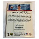 Joe Mauer Game-Used Jersey Relic 2001 Upper Deck Team USA Sweet Spot #USA-JM