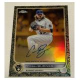 Corbin Burnes Auto Gilded /99 2022 Topps Chrome #GEA-CBU Numbered 64/99 Baseball Card
