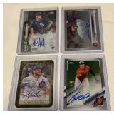 4 Card Baseball Auto Lot - Mountcastle, Wisdom, Baez, Moran