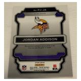 Jordan Addison  RC Relic Pink Prizm 2023 Premier Jerseys #PJ-JA Rookie Minnesota Vikings Footbal Card