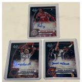 (3) 2025 Bowman Chrome University Basketball Autos - McDowell, Blocker, Johnson