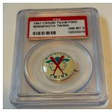 1967 Minnesota Twins Crane Team Bing PSA 8 NM-MT Vintage Baseball