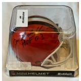 Joe Delamielleure Signed Cleveland Browns Mini Football Helmet With Beckett COA