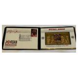 Michael Jordan Limited Edition Commemorative Gold Stamp St. Vincent & The Grenadines 1st Day of Issue Record Breaking 70th Victory