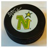 Dean Talafous Signed Minnesota North Stars Hockey Puck