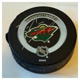 Pierre-Marc Bouchard Signed Minnesota Wild Hockey Puck
