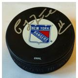 Pat Lafontaine Signed New York Rangers Hockey Puck