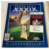 Deion Branch Signed Super Bowl XXXIX Official Program with JSA COA