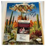 Larry Brown Signed Super Bowl XXX Official Program with JSA COA