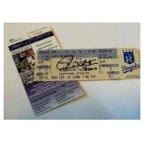 Paul Molitor Signed Ticket Stub with JSA COA from 3,000th Hit Game - Minnesota Twins Baseball