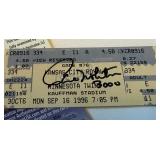 Paul Molitor Signed Ticket Stub with JSA COA from 3,000th Hit Game - Minnesota Twins Baseball