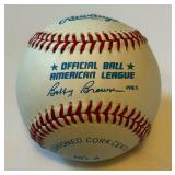 Chuck Knoblauch Signed Baseball Rawlings OALB Brown Ball Minnesota Twins