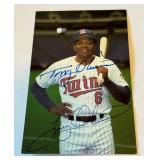 Tony Oliva Signed 1987 Minnesota wins Team Issued Postcard