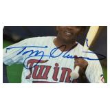 Tony Oliva Signed 1987 Minnesota wins Team Issued Postcard