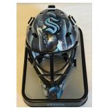 Chris Drieger Signed Seattle Kraken Hockey Mini Goalie Mask