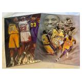 (2) Kobe Bryant, Michael Jordan, LeBron James 3-D Holograms Photos 11.5x15.5" Basketball