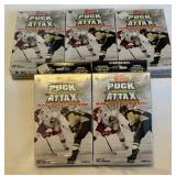 (5) 2009-10 NHL Topps Puck Attack Card Game Boxes