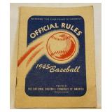 1945 Baseball Official Rules Book Vintage