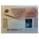 Karl Malone /250 Game-Worn Jersey 2001-02 Fleer Marquee Feature Presentatiion Numbered 057/250