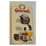 1984 USFL New Jersey Generals Vintage Footbal Pocket Schedule