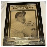 Joe DiMaggio Final Tribute NY Daily Newspaper by Headline Classic Baseball 13x17"