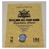 2010 NBA All-Star Game Signature Court Facsimile Kobe Bryant, LeBron James, Kevin Garnett 19.5x12" Limited Edition Framed Piece