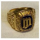 Minnesota Twins 1987 World Series Champions Replica Ring