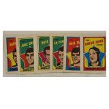 (6) 1970 Topps Hockey Story Booklets Including Gordie Howe