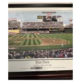 Minnesota Twins "First Pitch" at Target Field Panoramic Framed Photo 41x15.5" Baseball