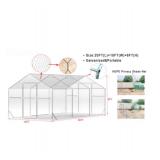 Chicken Coop - Galvanized & Portable 20FT(L)x10FT(W)x8FT(H) K2010