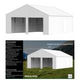 Double Garage Metal shed 23FT(W)x22(L)x13(H)     K2223
