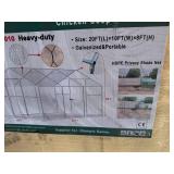 Chicken Coop - Galvanized & Portable 20FT(L)x10FT(W)x8FT(H) K2010