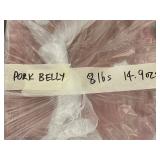 Vacuum Sealed Pork Belly 8 lbs 14.9 oz