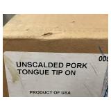 Farmland Unscalded Pork Tongue Tip On 22 lb Box