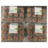 Lot of 4 Packs Publix Chocolate Mini Cupcakes with Rainbow Sprinkles 10oz Each