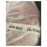 Frozen Pork Belly Slab 6 lbs 4.1 oz USDA Inspected