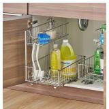 TRINITY Wire Undersink Organizer with Slide, 1-pack