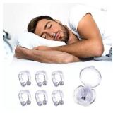 NEW Dartwood Anti-Snoring Device - Silicone Nose Clips to Help Stop Snoring, Improve Sleep Health - 6 Pcs with Case