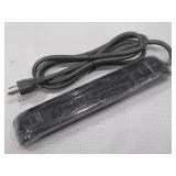 Monster 6 Outlet Heavy Duty Power Strip and Tower Surge Protector Black 6ft