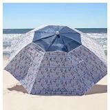 NAUTICA 7 FT STRIPE BEACH UMBRELLA - Sailboat