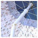 NAUTICA 7 FT STRIPE BEACH UMBRELLA - Sailboat